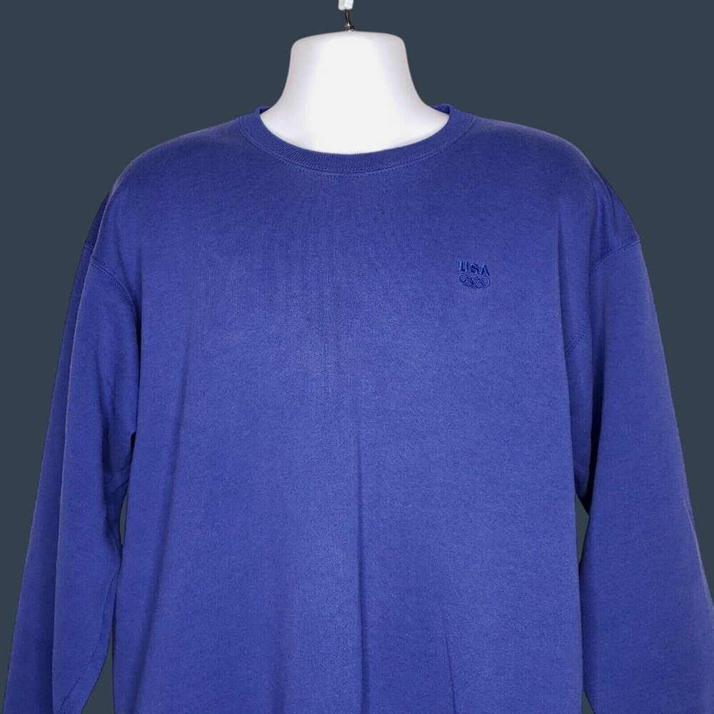 Vintage USA Olympics Mens Crewneck Sweatshirt  XL Blue